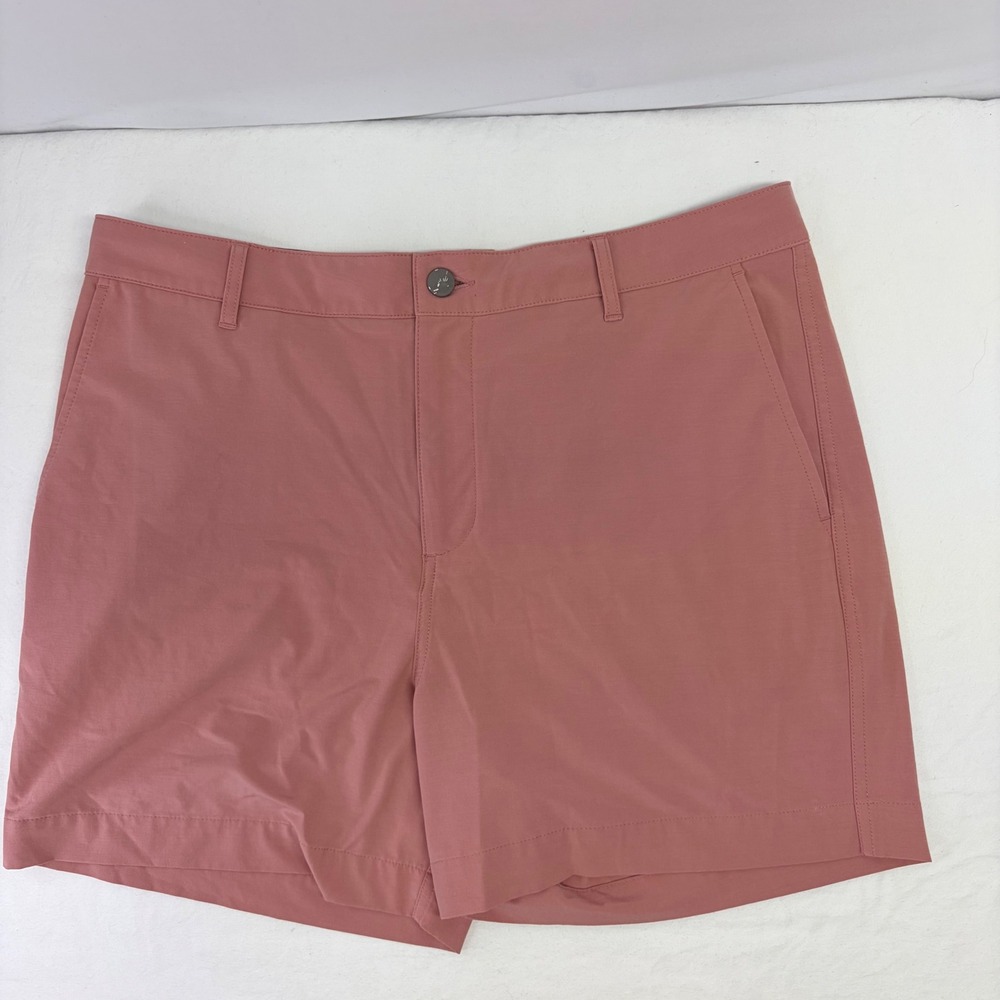 Faherty All Day Shorts Mens 36 Rose Pink Performance Hybrid Stretch Coastal